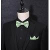 imageHISDERN Bow Ties for Men PreTied Bow Tie Floral Paisley Handkerchief Classic Formal Bowtie and Pocket Square Cufflinks Set03sage Green