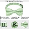 imageHISDERN Bow Ties for Men PreTied Bow Tie Floral Paisley Handkerchief Classic Formal Bowtie and Pocket Square Cufflinks Set03sage Green Paisley