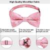imageHISDERN Bow Ties for Men PreTied Bow Tie Floral Paisley Handkerchief Classic Formal Bowtie and Pocket Square Cufflinks Set04hot Pink Paisley