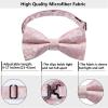 imageHISDERN Bow Ties for Men PreTied Bow Tie Floral Paisley Handkerchief Classic Formal Bowtie and Pocket Square Cufflinks Set04pink Floral
