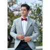 imageHISDERN Bow Ties for Men PreTied Bow Tie Floral Paisley Handkerchief Classic Formal Bowtie and Pocket Square Cufflinks Set04red Floral