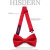 imageHISDERN Bow Ties for Men PreTied Bow Tie Floral Paisley Handkerchief Classic Formal Bowtie and Pocket Square Cufflinks Set04red Paisley