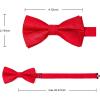 imageHISDERN Bow Ties for Men PreTied Bow Tie Floral Paisley Handkerchief Classic Formal Bowtie and Pocket Square Cufflinks Set04red Paisley