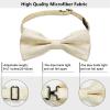 imageHISDERN Bow Ties for Men PreTied Bow Tie Floral Paisley Handkerchief Classic Formal Bowtie and Pocket Square Cufflinks Set06beige Paisley