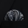 imageHISDERN Bow Ties for Men PreTied Bow Tie Floral Paisley Handkerchief Classic Formal Bowtie and Pocket Square Cufflinks Set08grey