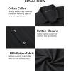 imageHISDERN Mens Casual Button Down Shirt Short Sleeve Cuban Collar Beach Shirts for Men Summer Button Up Guayabera ShirtsAblack