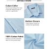 imageHISDERN Mens Casual Button Down Shirt Short Sleeve Cuban Collar Beach Shirts for Men Summer Button Up Guayabera ShirtsCblue