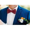 imageHISDERN Mens Bow Ties Solid Color Pre Tied Bowtie and Pocket Square Set Classic Formal Tuxedo Bowties for Wedding Party02burgundy