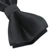 imageHISDERN Mens Bow Ties Solid Color Pre Tied Bowtie and Pocket Square Set Classic Formal Tuxedo Bowties for Wedding Party03black