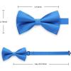 imageHISDERN Mens Bow Ties Solid Color Pre Tied Bowtie and Pocket Square Set Classic Formal Tuxedo Bowties for Wedding Party03blue 1