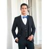 imageHISDERN Mens Bow Ties Solid Color Pre Tied Bowtie and Pocket Square Set Classic Formal Tuxedo Bowties for Wedding Party03blue 1