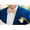 imageHISDERN Mens Bow Ties Solid Color Pre Tied Bowtie and Pocket Square Set Classic Formal Tuxedo Bowties for Wedding Party03champagne