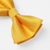 imageHISDERN Mens Bow Ties Solid Color Pre Tied Bowtie and Pocket Square Set Classic Formal Tuxedo Bowties for Wedding Party03yellow