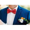 imageHISDERN Mens Bow Ties Solid Color Pre Tied Bowtie and Pocket Square Set Classic Formal Tuxedo Bowties for Wedding Party04red