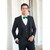 imageHISDERN Mens Bow Ties Solid Color Pre Tied Bowtie and Pocket Square Set Classic Formal Tuxedo Bowties for Wedding Party07green 1