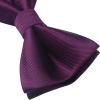 imageHISDERN Mens Bow Ties Solid Color Pre Tied Bowtie and Pocket Square Set Classic Formal Tuxedo Bowties for Wedding Party09purple