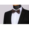 imageHISDERN Mens Bow Ties Solid Color Pre Tied Bowtie and Pocket Square Set Classic Formal Tuxedo Bowties for Wedding PartyAbrown