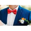 imageHISDERN Mens Bow Ties Solid Color Pre Tied Bowtie and Pocket Square Set Classic Formal Tuxedo Bowties for Wedding PartyBwine Red