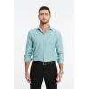 imageHISDERN Mens Dress Shirts Long Sleeve Button Down Shirts for Men Oxford Business Casual Formal Collared Shirt with PocketAqua