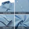 imageHISDERN Mens Dress Shirts Long Sleeve Button Down Shirts for Men Oxford Business Casual Formal Collared Shirt with PocketDusty Blue