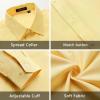 imageHISDERN Mens Dress Shirts Long Sleeve Button Down Shirts for Men Oxford Business Casual Formal Collared Shirt with PocketLight Yellow