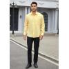 imageHISDERN Mens Dress Shirts Long Sleeve Button Down Shirts for Men Oxford Business Casual Formal Collared Shirt with PocketLight Yellow