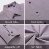 imageHISDERN Mens Dress Shirts Long Sleeve Button Down Shirts for Men Oxford Business Casual Formal Collared Shirt with PocketPurple