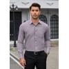 imageHISDERN Mens Dress Shirts Long Sleeve Button Down Shirts for Men Oxford Business Casual Formal Collared Shirt with PocketPurple