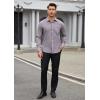 imageHISDERN Mens Dress Shirts Long Sleeve Button Down Shirts for Men Oxford Business Casual Formal Collared Shirt with PocketPurple