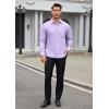 imageHISDERN Mens Dress Shirts Long Sleeve Button Down Shirts for Men Oxford Business Casual Formal Collared Shirt with PocketPurple2