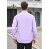 imageHISDERN Mens Dress Shirts Long Sleeve Button Down Shirts for Men Oxford Business Casual Formal Collared Shirt with PocketPurple2