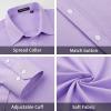 imageHISDERN Mens Dress Shirts Long Sleeve Button Down Shirts for Men Oxford Business Casual Formal Collared Shirt with PocketPurple2