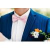 imageHISDERN Bow Ties for Men Solid Mens Bow Tie Pretied Adjustable Bowtie and Pocket Square Cufflinks Set for Wedding Party PromA1light Pink