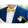 imageHISDERN Bow Ties for Men Solid Mens Bow Tie Pretied Adjustable Bowtie and Pocket Square Cufflinks Set for Wedding Party PromC1gold