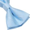 imageHISDERN Bow Ties for Men Solid Mens Bow Tie Pretied Adjustable Bowtie and Pocket Square Cufflinks Set for Wedding Party PromF2light Blue