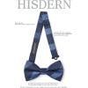 imageHISDERN Bow Ties for Men Solid Mens Bow Tie Pretied Adjustable Bowtie and Pocket Square Cufflinks Set for Wedding Party PromF2navy Blue