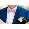 imageHISDERN Bow Ties for Men Solid Mens Bow Tie Pretied Adjustable Bowtie and Pocket Square Cufflinks Set for Wedding Party PromG1lavender