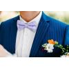 imageHISDERN Bow Ties for Men Solid Mens Bow Tie Pretied Adjustable Bowtie and Pocket Square Cufflinks Set for Wedding Party PromG3 Lavender Paisley