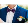 imageHISDERN Bow Ties for Men Solid Mens Bow Tie Pretied Adjustable Bowtie and Pocket Square Cufflinks Set for Wedding Party PromG4 Dark Purple Paisley