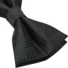 imageHISDERN Bow Ties for Men Solid Mens Bow Tie Pretied Adjustable Bowtie and Pocket Square Cufflinks Set for Wedding Party PromH1black
