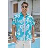 imageHawaiian Shirt for Men Casual Summer Short Sleeve Beach Vacation Aloha Hawaii Button Down Shirt HolidayA1blue