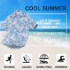 imageHawaiian Shirt for Men Casual Summer Short Sleeve Beach Vacation Aloha Hawaii Button Down Shirt HolidayA2blue