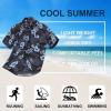 imageHawaiian Shirt for Men Casual Summer Short Sleeve Beach Vacation Aloha Hawaii Button Down Shirt HolidayB1black Floral