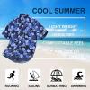 imageHawaiian Shirt for Men Casual Summer Short Sleeve Beach Vacation Aloha Hawaii Button Down Shirt HolidayB2navy Blue Black