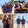 imageHawaiian Shirt for Men Casual Summer Short Sleeve Beach Vacation Aloha Hawaii Button Down Shirt HolidayB3purple Black