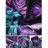 imageHawaiian Shirt for Men Casual Summer Short Sleeve Beach Vacation Aloha Hawaii Button Down Shirt HolidayB3purple Black