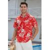 imageHawaiian Shirt for Men Casual Summer Short Sleeve Beach Vacation Aloha Hawaii Button Down Shirt HolidayF1red Floral
