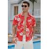 imageHawaiian Shirt for Men Casual Summer Short Sleeve Beach Vacation Aloha Hawaii Button Down Shirt HolidayF1red Floral