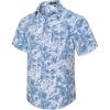 imageHawaiian Shirt for Men Casual Summer Short Sleeve Beach Vacation Aloha Hawaii Button Down Shirt HolidayA2blue