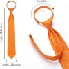 imageHISDERN Pre Tied Ties for Men Paisley Solid Striped Necktie and Pocket Square Cufflinks Set Formal Wedding Neck TieAorangeSolid